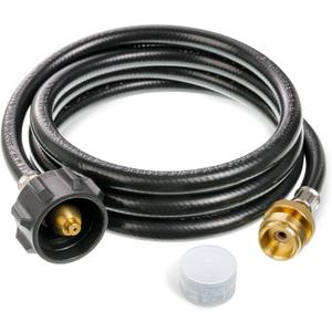 [2025 Upgraded] BlueStars 6FT Propane Hose Adapter 1lb to 20lb with QCC1/Type1 for 5-40lb Propane Tanks - for Weber Q Grill, Coleman Camp Stove, Buddy Heater, Blackstone Griddle with CGA600 Connection