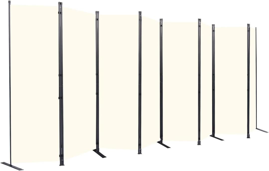 Room Divider 8 Panel-88''Wide,6FT Room Dividers and Folding Privacy Screens
Wider Metal Base & Non-wobbly, Fabric Divider Panel for Room Partition,Portable Wall Divider Screen for Bedroom,Office,Studio