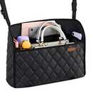 WLLWOO WLLWOO Car Net Pocket Handbag Holder Between Seats Back Storage Organizer Purse Holder for Console Front Seat Storage Barrier