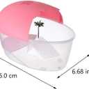 DOITOOL Small Turtle Tank with Basking Platform 9.84X6.69X6.10 Inches Portable Turtle Breeding Box for Aquatic Turtles and Small Reptiles Plastic Case for Water Habitat