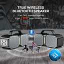 BUGANI Shock Bluetooth Speaker, Portable Bluetooth 5.3, Waterproof, 60W Super Power, Outdoor Speaker, Black(New Model)