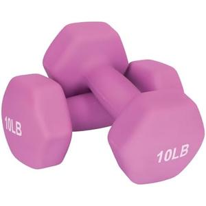 FUXION Neoprene Dumbbell Hand Weights, Sets of 2 Hexagon Non-Slip Weights for Home Gym Yoga Pilates Workout