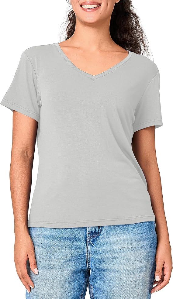 BAMBOO COOL Womens Summer Tops Short Sleeve T Shirts Basic Tees Regular Fit Round Neck Casual 2026 Spring Outfits Clothes
White XL, Pack Of 1
