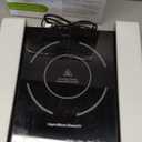 Hamilton Beach Portable Single Induction Cooktop Countertop Burner Hot Plate with Fast Heating Mode, 1800 Watts, 10 Temperature Settings up to 450F, Black (34104)