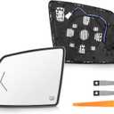 maXpeedingrods Driver Side Mirror Glass Replacement Heated & Turn Signal Lamp for Toyota Sequoia 2008-2017, for Toyota Tundra 2007-2020 Right Side Convex Rear View Mirror Glass
