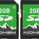 INDMEM 2GB SD Card, 2 Pack 2GB Class 4 Flash Memory Card 2G SLC Standard Secure Digital Cards for Old Digital Camera and Trail Camera