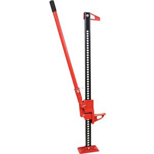 48" High Lift Farm Jack, 3 Ton Heavy Duty Utility High Lift Off-Road Jack, Ratcheting Bumper Lift Jack for Trucks, Tractors, SUVs, Jeeps, All-Terrain Vehicle Rescue & Farm Equipment Lifting, Red