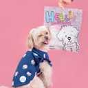 Pippo's Shop 2 Pack Dog Shirt Premium Peru CottonFashionable and Cute, Pet Apparel Lightweight Stretch Puppy Cool Soft T-Shirt Smooth Breathable Clothes (Pawberry+Hedgehog Paws, Medium)