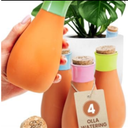 2 Pcs Ollas Terracotta Watering Pots Large - 14 Oz Self Watering Planter Insert Olla Watering System For 1-week Easy To Refill - Clay Plant Watering Globes For Outdoor & Indoor Plants [2 PCS, Bright]