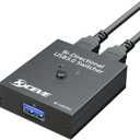 USB 3.0 Switch Selector, Bi-Directional USB Switch 2 in 1 Out / 1 in 2 Out, MLEEDA USB3.0 Switcher for 2 Computers Share Keyboard Mouse Scanner Printer