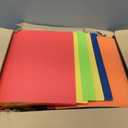 Fulmoon 48 Pack 3 Ring Plastic Binders 1 Inch Bulk with 2 Pockets, Flexible Binder Loose Leaf Hardcover, Fit 12" x 10" US Letter Size Paper, for School Office Home, 6 Colors(Vibrant)