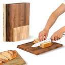 Book Cutting Board Set100% Acacia WoodEach Set Comprises Three Pieces, Including a Wooden Stand.Cheese, Bread and Grilled Meat Display