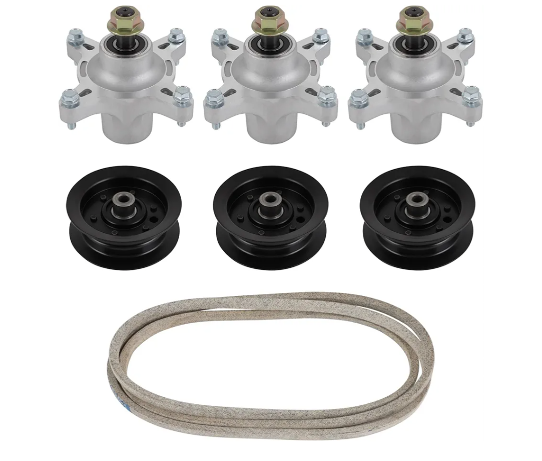 OCPTY Lawn Mower Deck Rebuild Kit, Mower Blade Rebuild Kit Fit for Toro Time Cutter Z5000 Z5020 Z5030, for Toro Time Cutter SS5000 SS5060, 3 spindle assembly 3 Pulleys