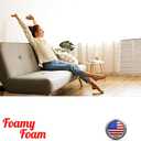 FOAMYFOAM 5Pack High Density 4 inch Thick, 24 inch Wide, 24 inch Long Upholstery Foam, Cushion Replacement