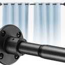 Shower Curtain Rods, 29-64inch Adjustable Shower Pole - Heavy Duty Shower Rods for Bathroom Matte Black (1 Pack)