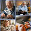 3X Neck Magnifying Glass with Light, Hands Free Magnifier with Light, Magnifying Glass for Reading Close Work, 40 LED Lights Page Magnifier, Lighted Magnifying Glass with 3 Modes