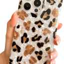 BANAILOA Compatible with iPhone 14 Pro Case Rectangle,Cute Case Cheetah Print Soft Silicone Protective Girly Case Cover for 14 Pro - 6.1 inch (Leopard)