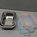 Fyrnova 8 PCS Food Storage Containers with Lids Airtight, Stainless Steel Containers Set for Kitchen Storage, Meal Prep, Lunch Containers, Microwave/Dishwasher Safe (41oz & 24oz)