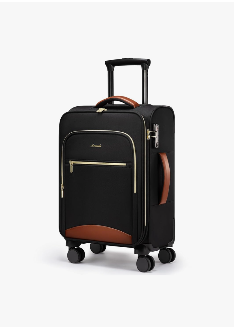 LOVEVOOK Carry On Luggage 22x14x9 Airline Approved, 20 Inch Softside Suitcases with Wheels, Lightweight Spinner Carry on Suitcase with TSA Lock, Water-Resistant Large Capacity Luggage for Travel