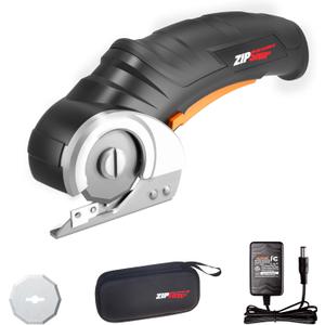 Worx Zipsnip Cordless Electric Scissors, Rechargeable Cardboard Box Cutter, 4V Powerful Fabric Scissors with 2 Safety Blades & Storage Bag WX082L.2