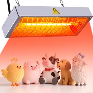 Chicken Coop Heat Lamp,600W High-Power Adjustable Chicks House Brooder Heater Warmer Lamp for Supplies Livestock,Heats Faster,Stays Hotter Longer (L14xW6xH2 inch)