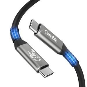 2 x USB 4 Cable 4FT, Coaxial USB C Cable, Real 40Gbps Data Transfer, 8K/5K@60Hz Video, 240W Charging, Compatible for MacBook, SSD, iPhone 17/16/15, Thunderbolt 4, MacBook, XPS, Surface Pro -Coaxial