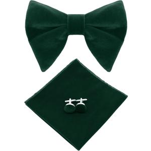 Men's Velvet Bow Tie, Pre-Tied Adjustable Bowties, Silk Black Neckties for Men Women for Party Business Gift