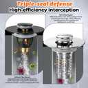 2 x Bathroom Sink Drain Strainer, Stainless Steel Pop-up Strainer Basket Hair Catcher with Removable Basket, Brass Bullet Core, Universal Fit 1.1-2.36 Inch (1PCS)