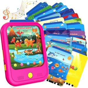 Kids Learning Tablet Educational Learning Pad for Toddlers 2-5 to Learn Alphabets, Numbers, Foods, Time, Music, Vehicles, Tablet Toy for Toddlers Ages 2 3 4 5 6 Years Old