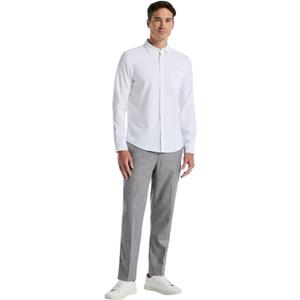 Perry Ellis Mens Modern fit Dress Pants 32/30 Light Grey Solid Stretch 32x30