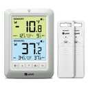 U UNNI Refrigerator Thermometer with Alarm, Digital Wireless Fridge and Freezer Thermometer, Max Min Temperature Records with Magnetic & Stand Options for Home Restaurant