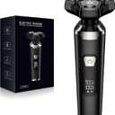 Electric Shaver Razor for Men: Wet/Dry Rotary Shaver with Upgraded Curved Razor Foil