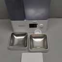 ROJECO Automatic Cat Feeder and Water Dispenser,36Cups/8.5L 2-in-1 Stainless Steel Bowls Large Capacity Cat Food Dispenser and Gravity Water Fountain for Cats Small Dogs Puppies Kittens Pets (White)