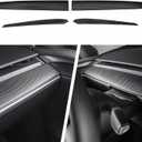 BMZX for Tesla Model Y/3 Dashboard Cover Fit for Model 3 2021-2023 and Model Y 2020-2025 (Not for Refresh Juniper) Carbon Fibber Pattern and Interior Front Door Trim Wrap Accessories Protector Covers (Black)