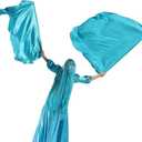 Wuchieal 51'' * 45'' rectangle Worship Flags, silk like Prophetic Worship Banner Praise Flags with Scalable Rods 1 pairs (Light blue)