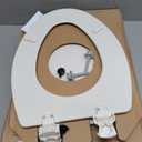 Bemis 1500EC Durable Wood Toilet Seat with Easy Clean Hinges, Made in USA, Elongated, Biscuit