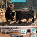 Gonex 36" Electric Wagon Cart Foldable Motorized Beach Camping Wagon, Black-1 Battery, 36.2"D x 43"W x 22"H