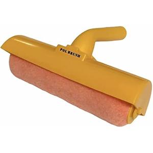 POL BRUSH 10" European Professional Multicolor Ceiling Paint Roller with Shield + Handle - for Painting Ceilings and Walls Without Splatter. (10" Ceiling Roller)