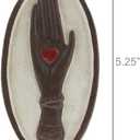 Hand with Heart Plaque - Cast Iron