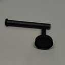 Kitsure Toilet Paper Holder Wall Mount - Sturdy Round Matte Black Toilet Paper Holder for Mega Roll, Premium 304 Stainless Steel Toilet Paper Roll Holder for Bathroom, Washroom, Black