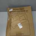 MUXHOMO Beige King Size Comforter Set, All Season Ultra Soft Down Alternative Bedding - 3 Piece Lightweight Bed Set Includes 1 Comforter (104"x90") and 2 Pillow Shams (20"x36")