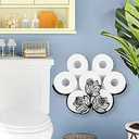 Wigag Leaves Decorative Toilet Paper Holder for 8 Rolls, Bathroom Toilet Paper Storage Wall Mount & Free Standing, Funny Tissue Holder Bathroom Storage Accessories 