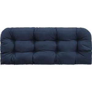 Outdoor Bench Cushion, Tufted 44x22x4 Inch Loveseat Pad for Patio Furniture Wicker Chair Garden Swing Porch Sofa, Indoor Outside Use, Fade-Resistant & Waterproof, Dark Blue