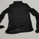 Women's Mesh Sheer Long Sleeve Tops Sexy See Through Mock Neck Going Out Shirts (Medium, Black)