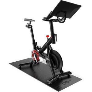 Cycleclub Bike Mat Compatible with Peloton Bike,Elliptical,Treadmill Mat, 6mm Thick, Under Exercise Bike Trainer Pad for Indoor Stationary Spin Bike Gym Equipment Hardwood Floor Carpet Protector