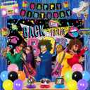 Holkcog 80s Party Decorations, 80s Theme Birthday Party Decorations Supplies, 1980s Party Supply With Back To The 80's Banner Backdrop , Radio and Rock Guitar Ballons, 90s Theme Birthday Decor women