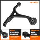 Front Lower Control Arms w/Ball Joints Replacement Suspension Kit for Acura TL 2004 2005 2006 Passenger & Driver Side K641543 K641544 K500117 (4PCS)