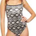 Free People Strappy Basique-Printed Bodysuit Grey/Snake Combo M