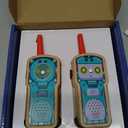 Robot Walkie Talkie for Kids, 2 Pack Wooden Handheld Walkie-Talkie for Boys and Girls Ages 3-12 Hiking Camping, 1000FT Long Range with 2 Way Radio, Indoor and Outdoor Toys for Birthday Xmas