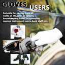 12 Pairs White Cotton Gloves Soft Cloth Dust Hand Gloves Work for Men Women Art Crafting Handling, Eczema, BBQ, Coin Jewelry Watch Inspection, Dry Hands Sleeping, Archival, Large (White, L)